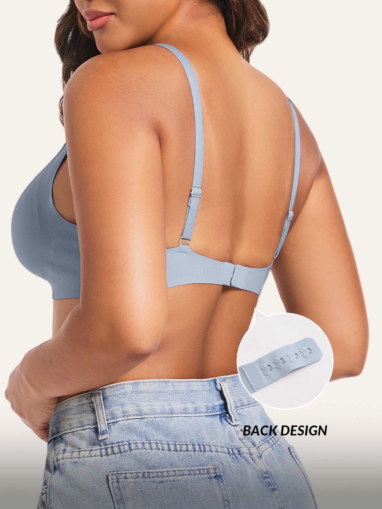 3pcs Women's Solid Color Elegant Bra with Push-Up, Anti-Sagging, Breathable, Seamless, Wire-Free, Removable Pads, High Comfort Underwear for Versatile Daily Wear