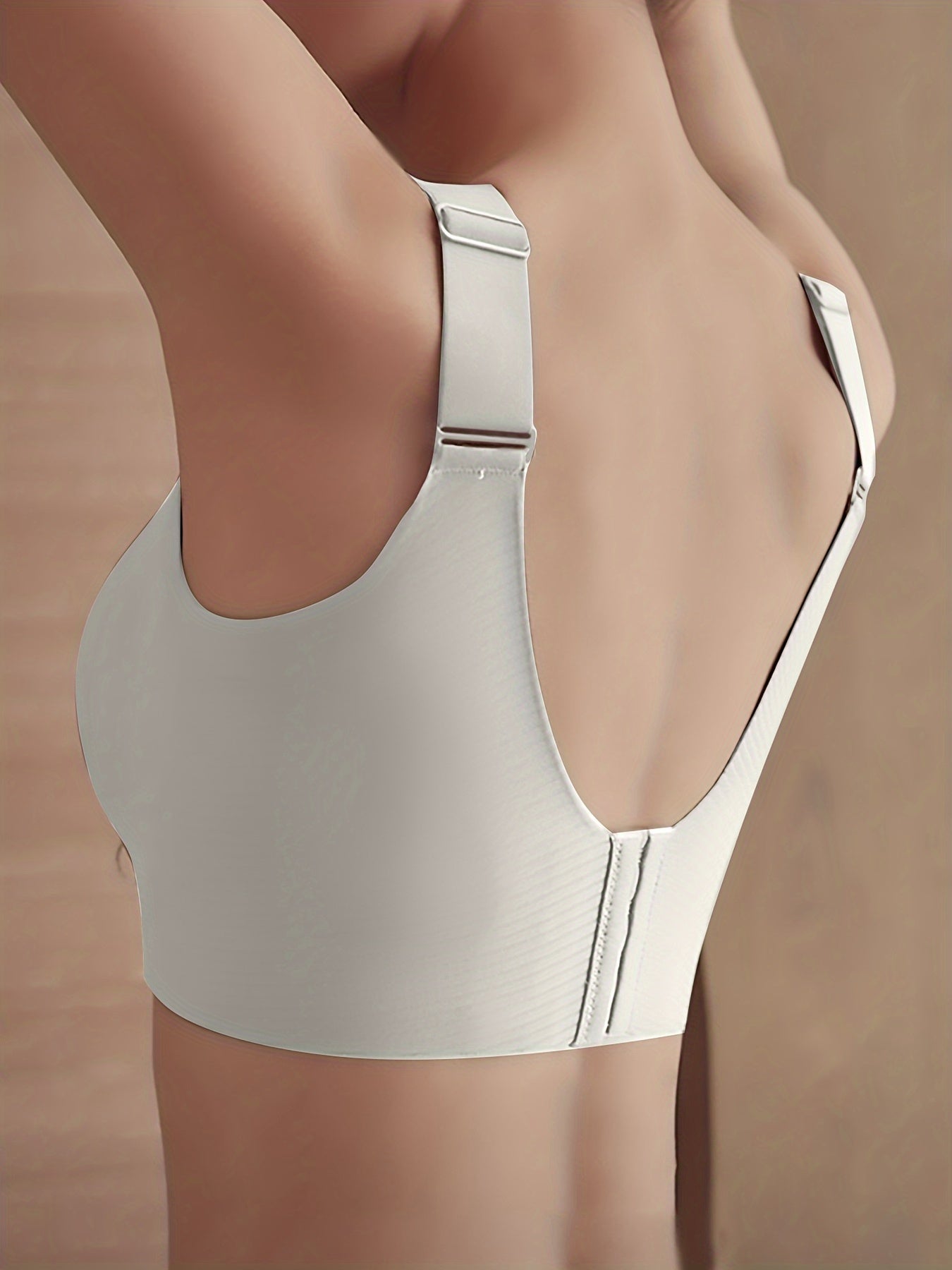 4pcs Set, Esselegance, Hook and Eye Closure, Adjustable, Gathered, Seamless, No Steel Ring, Comfortable, Bra