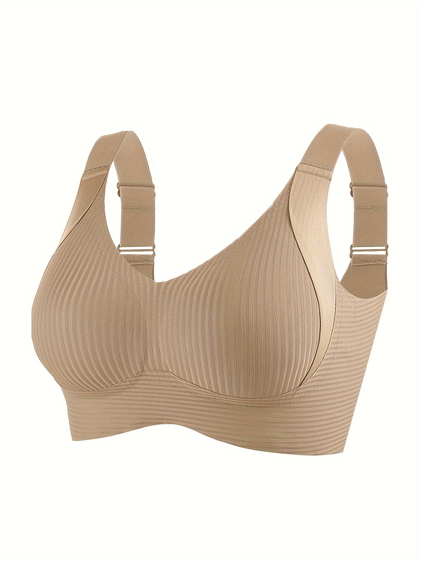 4pcs Set, Esselegance, Hook and Eye Closure, Adjustable, Gathered, Seamless, No Steel Ring, Comfortable, Bra