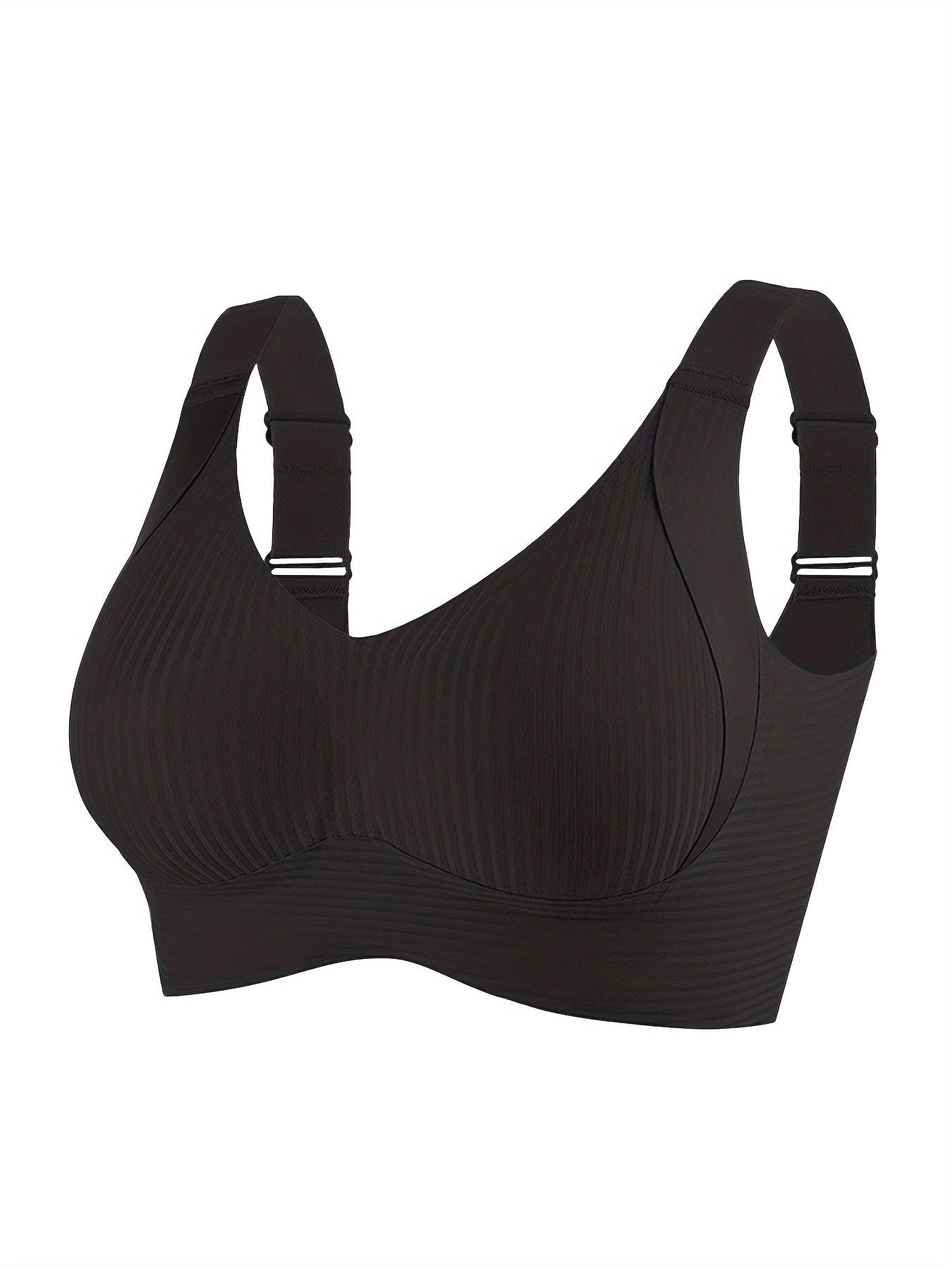 4pcs Set, Esselegance, Hook and Eye Closure, Adjustable, Gathered, Seamless, No Steel Ring, Comfortable, Bra